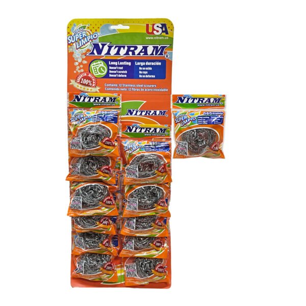 FIBRA DE ACERO INOXIDABLE Tarjeta 12 Pzas de 12 gr c/u. - Image 2