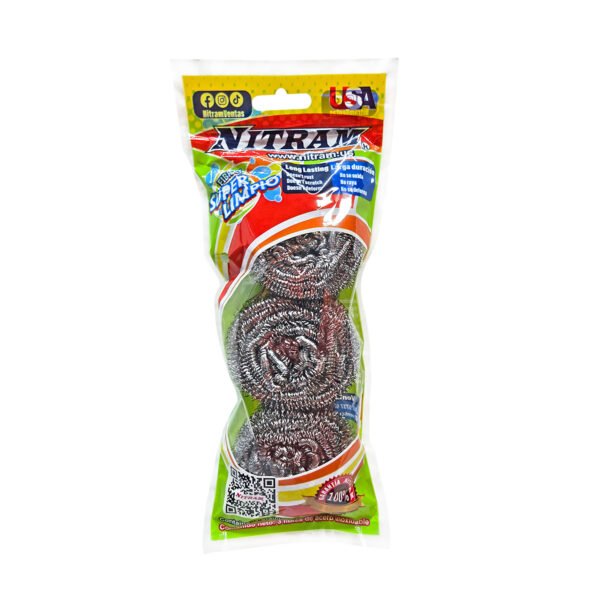 FIBRA de ACERO INOXIDABLE NITRAM 3 Pzas